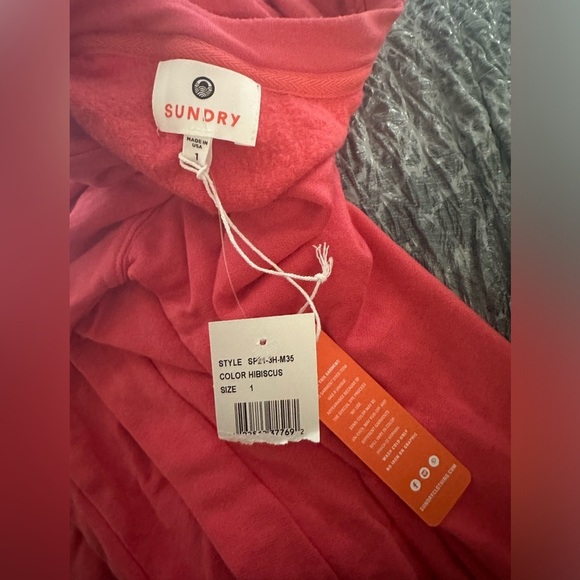 NWT Sundry Oversized Fleece Sweatshirt - Picture 5 of 6